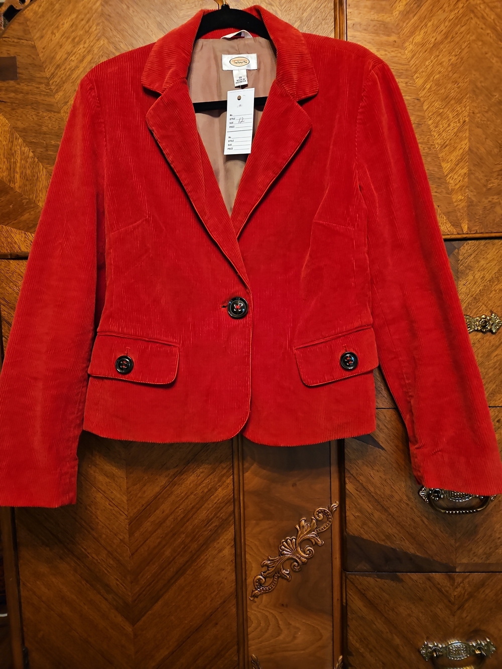 Talbots Size 12 Petite Blazer Corduroy Big Wale